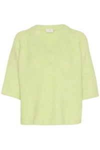 EMILIE V-Neck Pullover ~ Lime, Peach