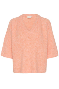 EMILIE V-Neck Pullover ~ Lime, Peach