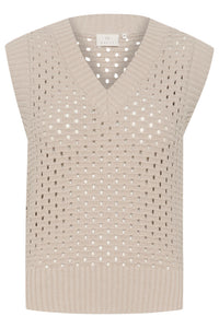 ELSE Knitted Vest ~ Feather Grey