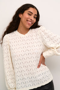 TINE Lace Blouse ~ Chalk