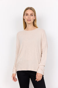 BIARA Sweatshirt ~ Cream Melange, Navy Melange