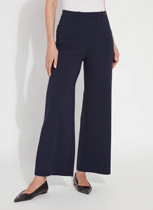 REX Ponte Hi Waist Wide Leg Trouser ~ Navy