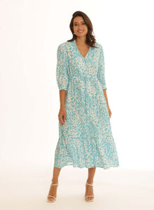 CORA Dress ~ Turquoise, Wedgewood