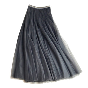 SERINNA Tulle Layer Skirt in Charcoal