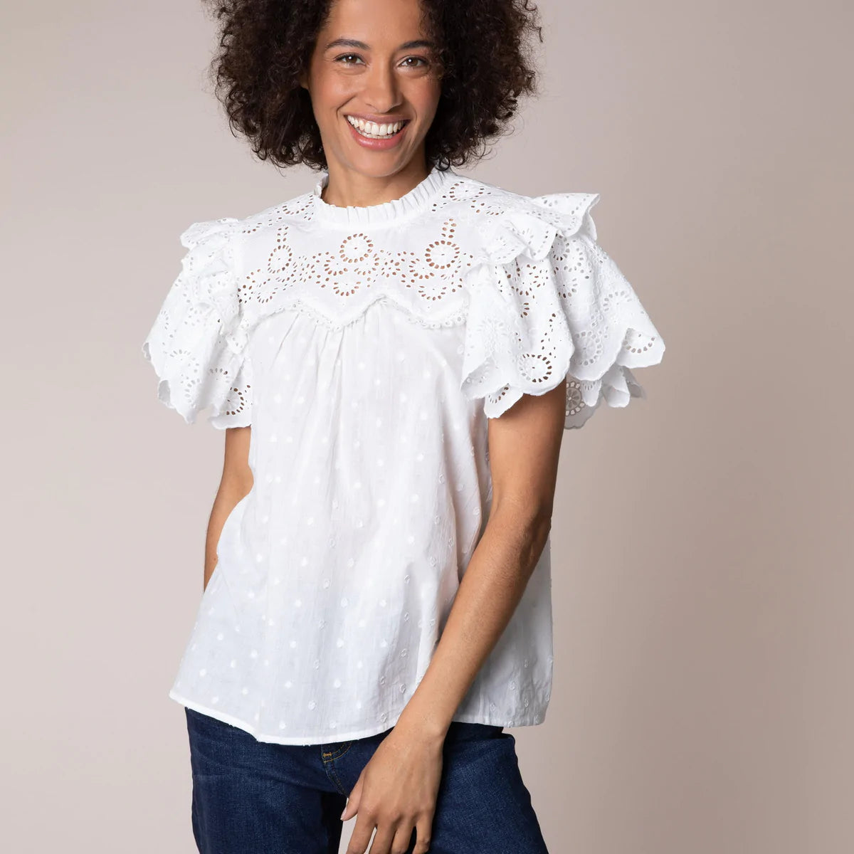LILY Broderie Blouse